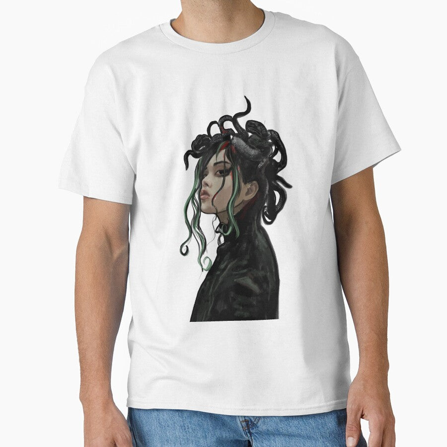 Dark Medusa Aesthetic Portrait – Gothic Fantasy Serpent Hair Art by jassoart
