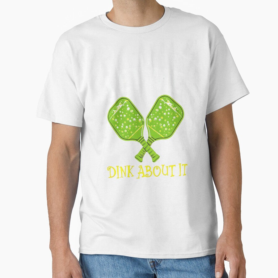Let Me Dink About It Pickleball Humor Green Paddles by Hananiah Merch
