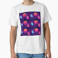 Retro Halloween Ghost Sunset Grid Vaporwave Pattern by StickyGuys