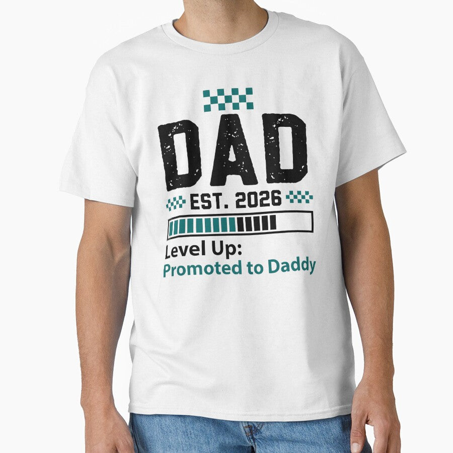 Level Up Promoted To Daddy Gamer Dad Est 2026 Pregnancy Reveal by AnnDesignStudio