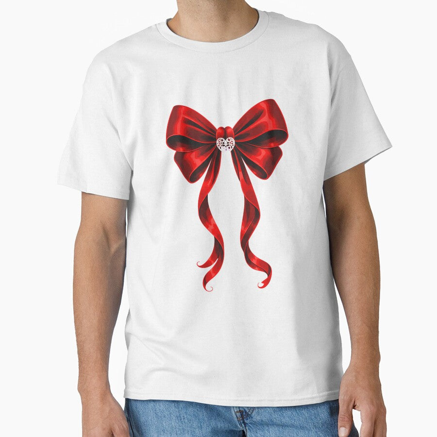 Coquette Bow Aesthetic Red Ribbon Heart Valentines Day Girls by clothesy7