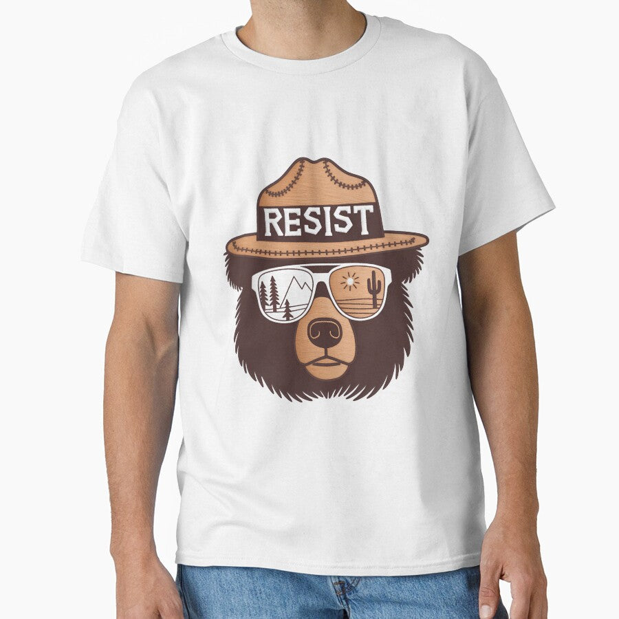 Embroidered bear resist - hands off our national parks us alt service save the nature protect mountains by SkeletonsDanger