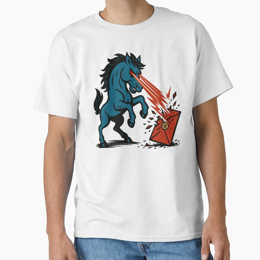 Blucifer Using Laser Eyes to Open Red Envelope by Ghost on Toast
