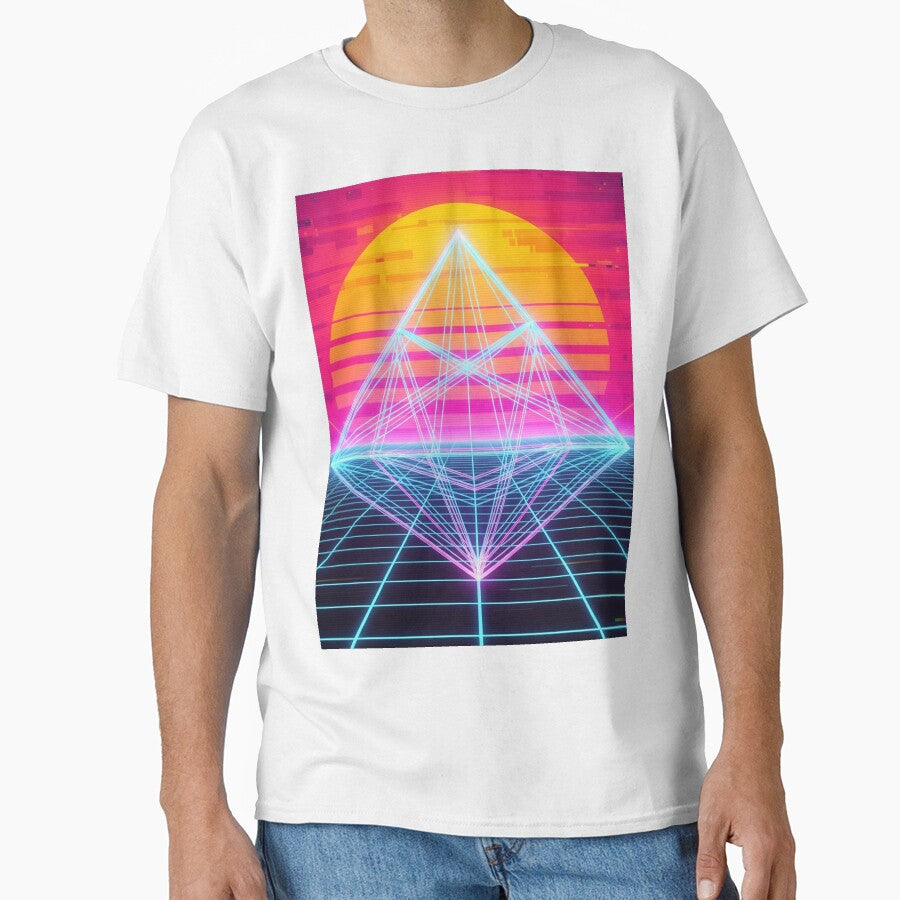 Retrowave Grid Digital Sunset by Rendered-Wear