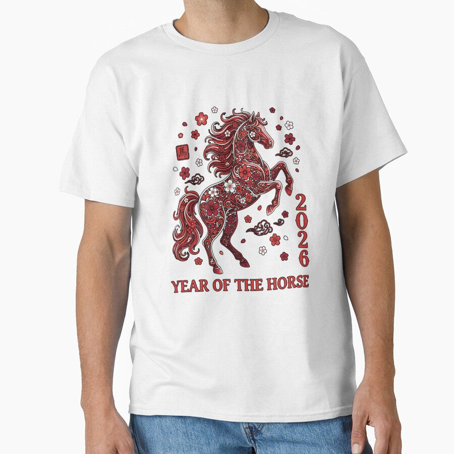 Chinese Zodiac Shirt – 2026 Year of the Horse, Lunar New Year Gift Graphic Tee by saloui
