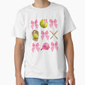 Softball Coquette Bow Pink Bow Minimalist Softball Mom Soft Girl Era Shower by XuanhieuBp