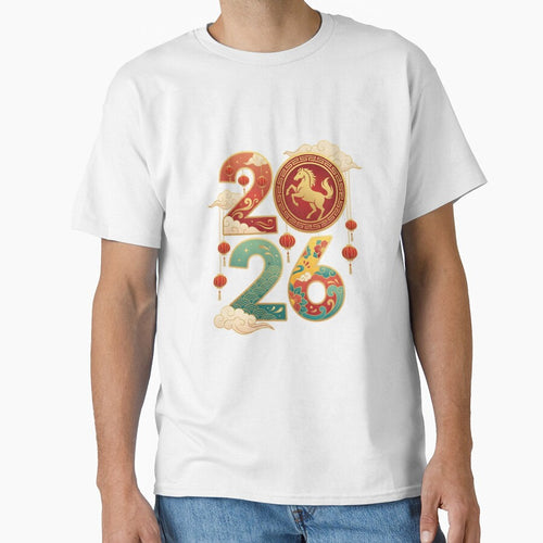 2026 Chinese New Year, Year of the Horse Zodiac Celebration Gift, Colorful Lantern Asian Festival Graphic Tee by saloui