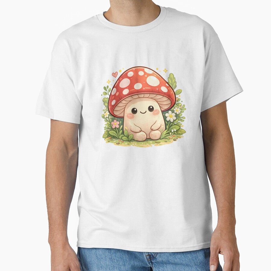 Cute Cottagecore Mushroom Sticker – Little Forest Friend Aesthetic Design by Oualibaddas