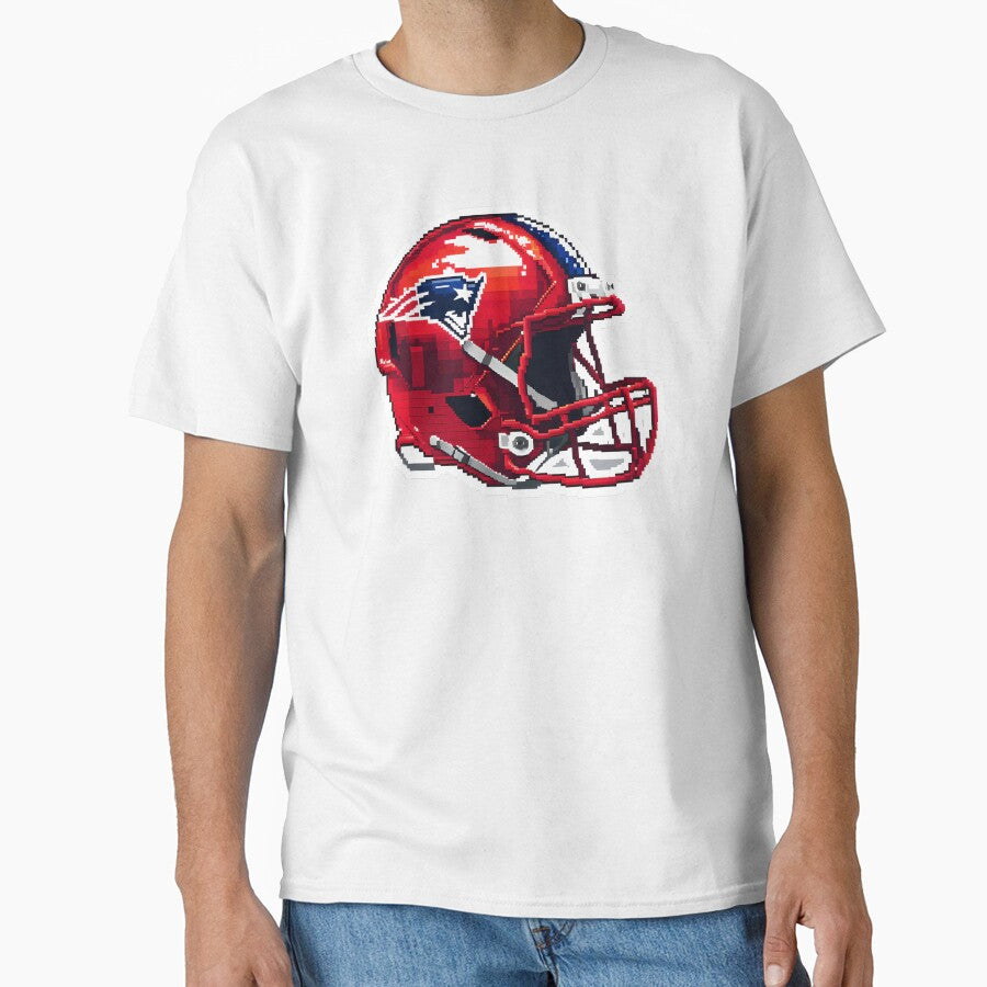 Cute Pixel American Football Helmet in Red by BankMano