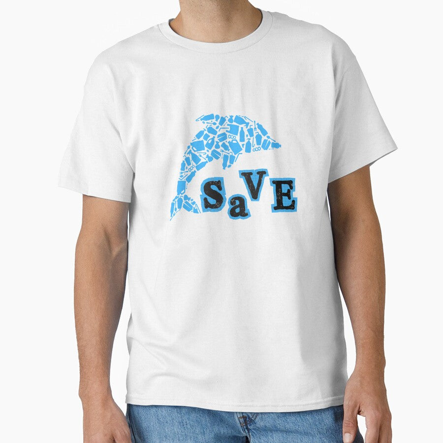 SAVE – Dolphin Made of Plastic | Ocean Conservation Art by NooHaART
