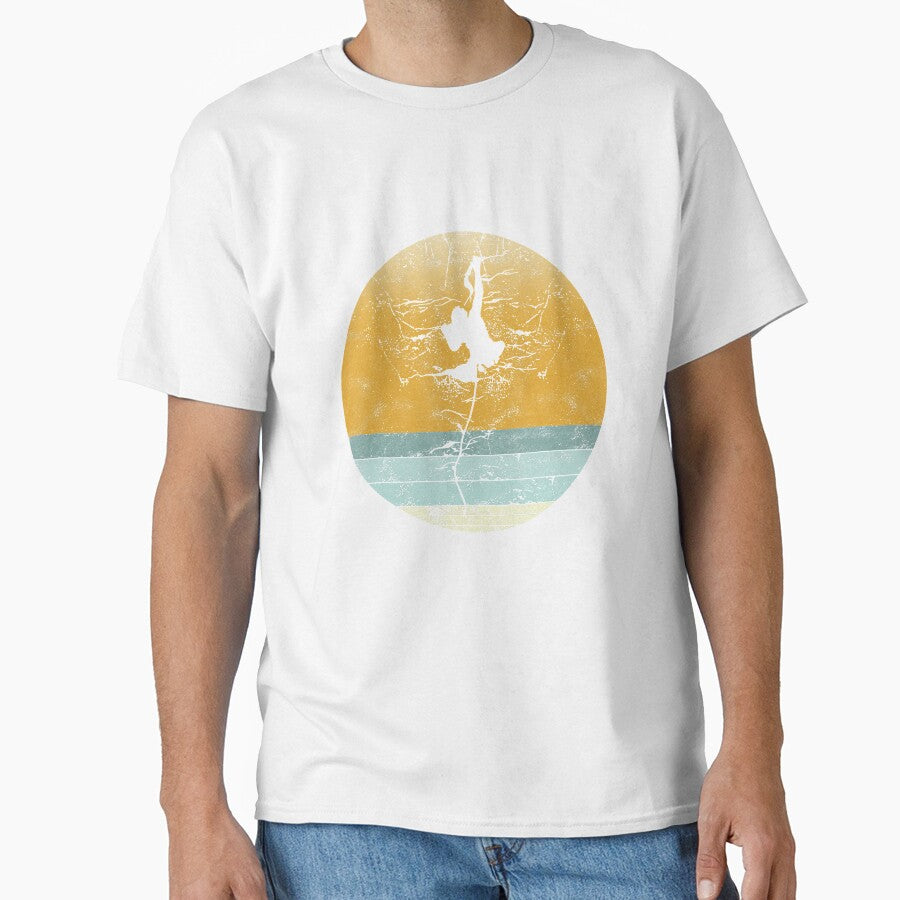 Retro Climbing Style Sport Rock Climbing Climber Mountain Bouldering Funny by Jutisi