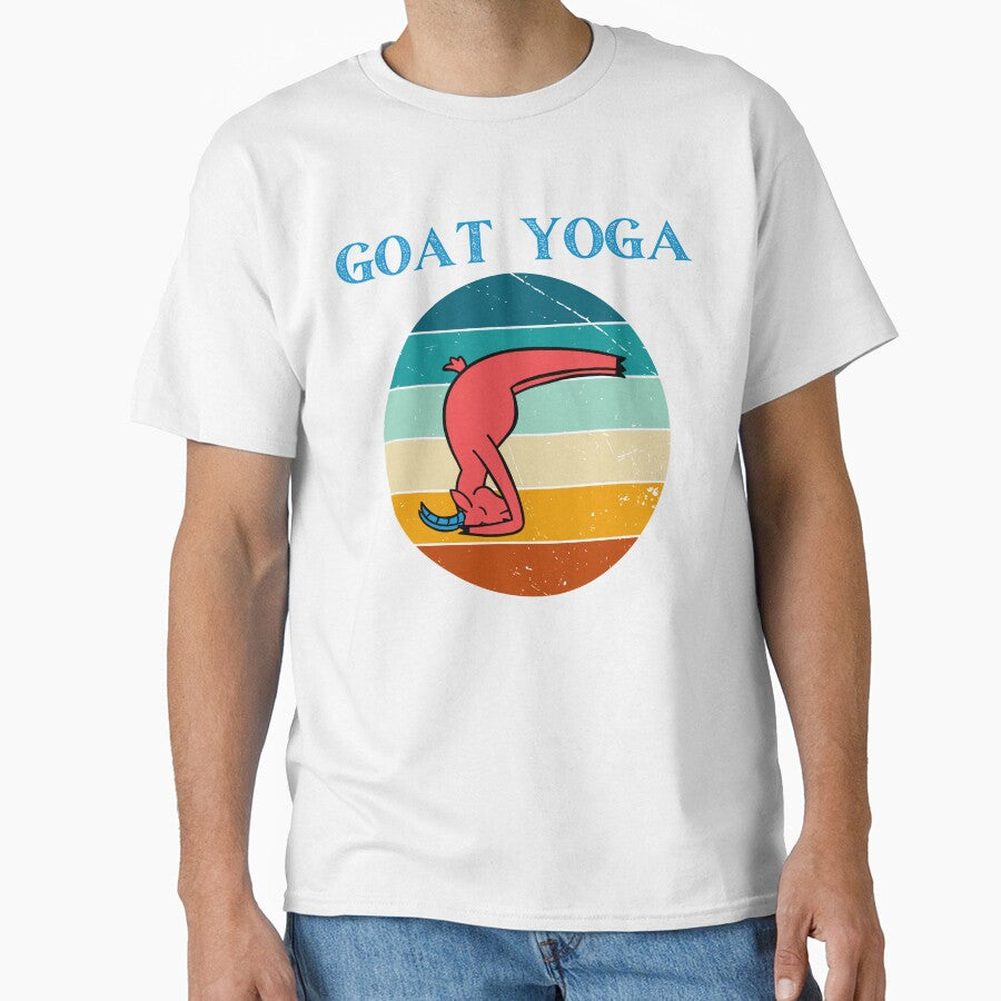 Funny Goat Yoga Posing Zen Yoga Class Asanas Headstand by MagicSD Designs