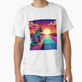Neon Tiger in Retro-Futuristic Sunset Grid by Dogandesighn