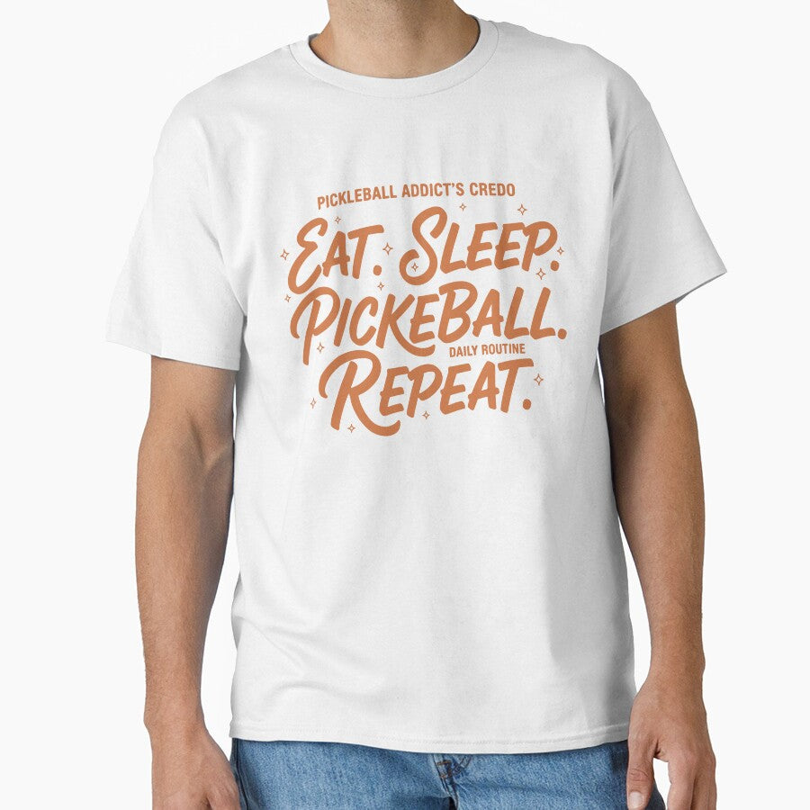Pickleball Addicts Credo Eat Sleep Pickleball by LuminOrb