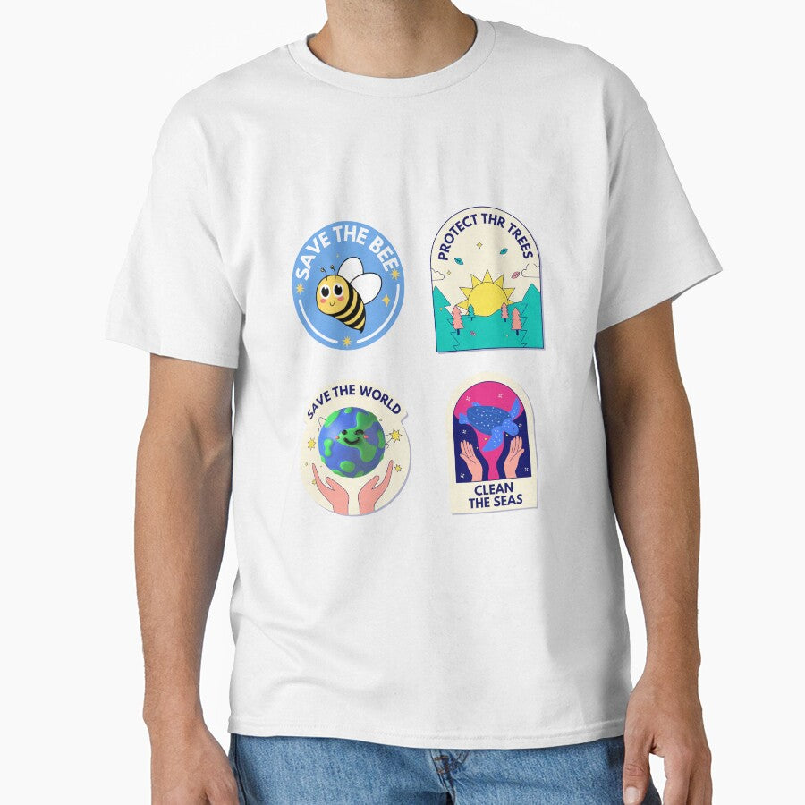 Save The Bees, Protect The Trees, Clean The Seas by art-and-sticker