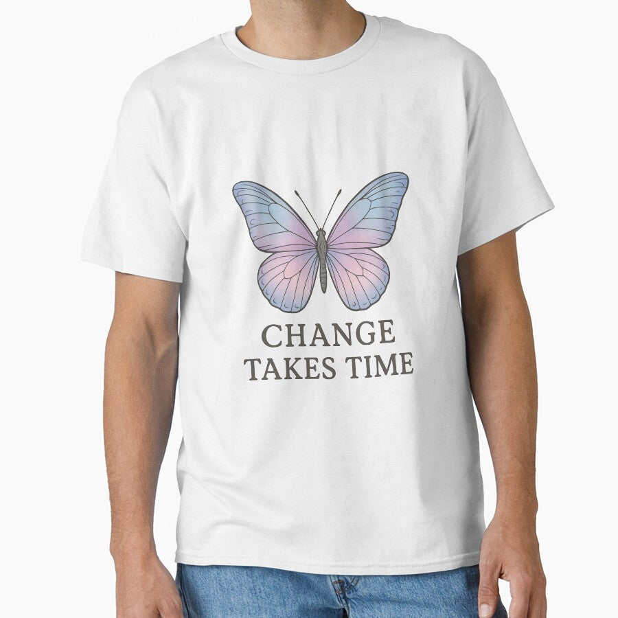 Change Takes Time – Inspirational Butterfly Quote by LaserKey