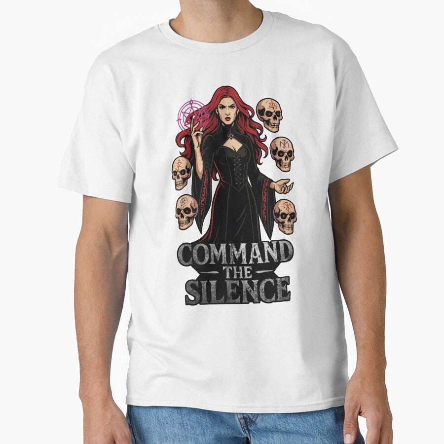 Command the Silence – Dark Sorceress Gothic Skull Art by The Midnight Fiber