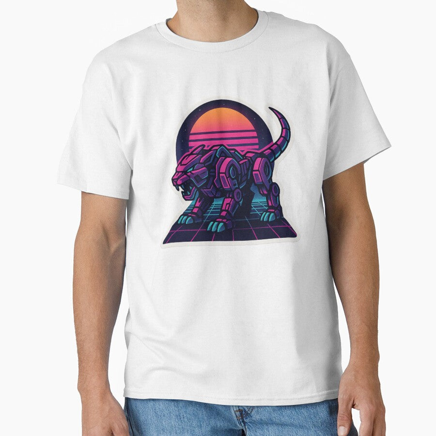 Cyber Panther – Retro Synthwave Mecha Beast by derb darb