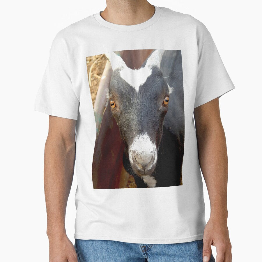 funny black goat face by Stephanie  Skeem