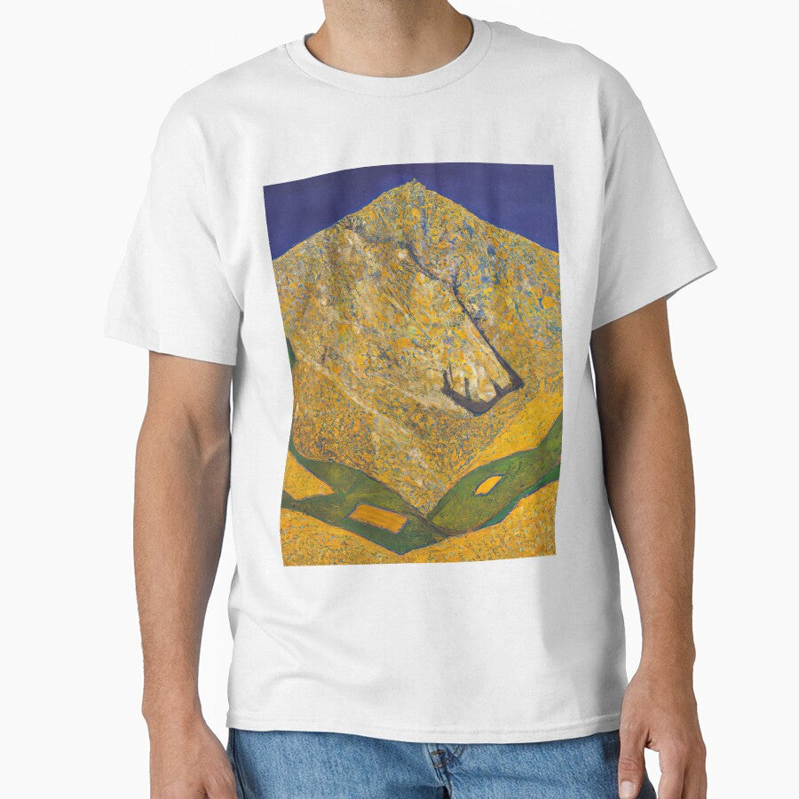 Golden Yellow and Blue Mountain Peak by shiitakicats