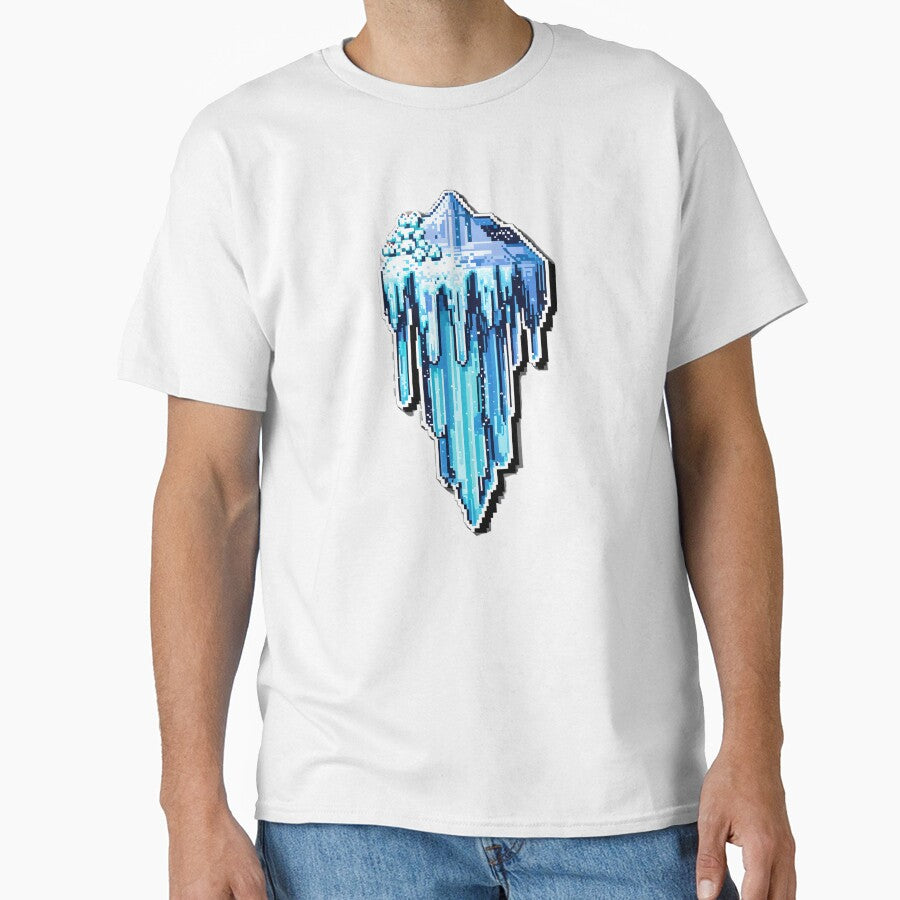 Cute Pixel Shiny Icicle in Cool Blue Tones by BankMano