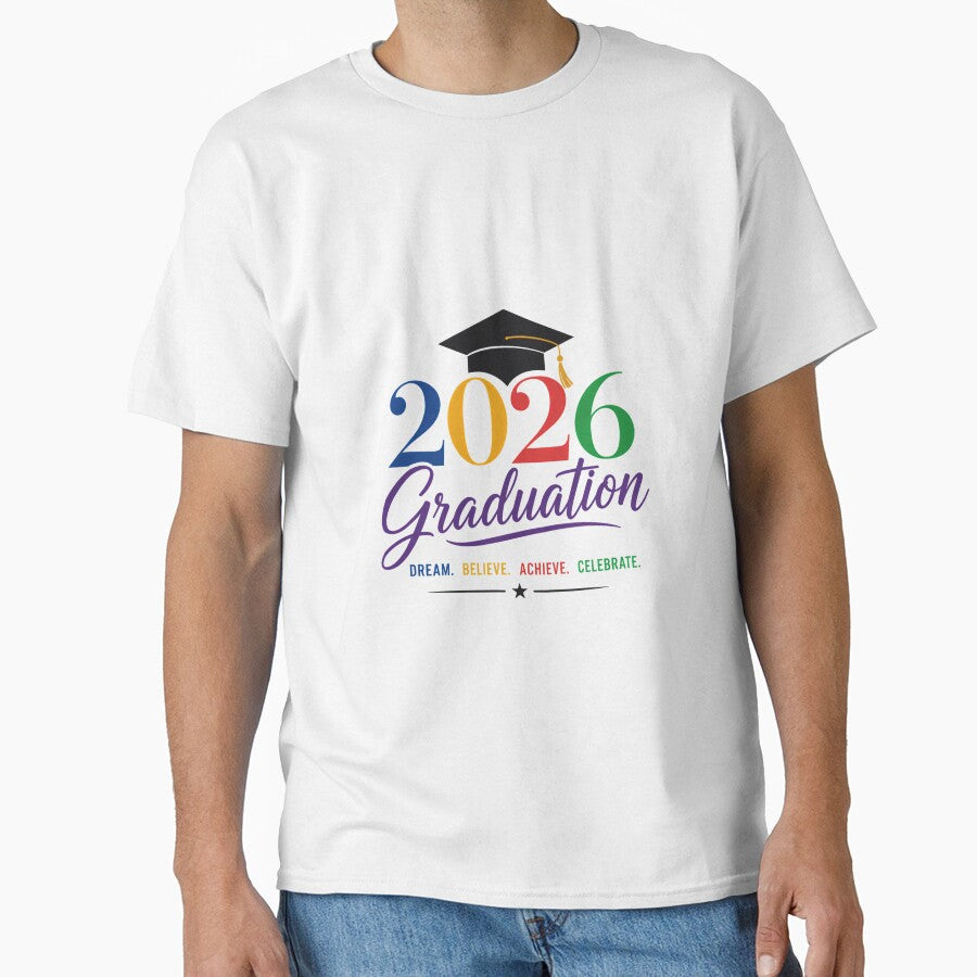2026 Graduation Dream Believe Achieve Celebrate Class Of 2026 Senior Graduate by JonesFlora2025