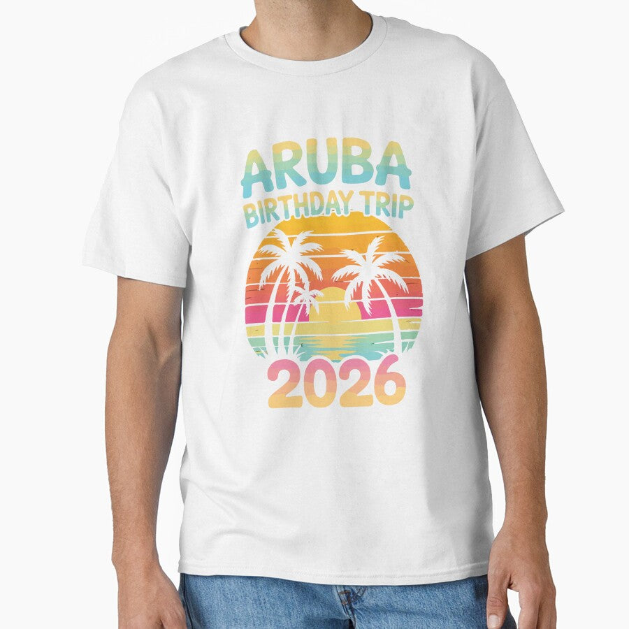 Aruba Birthday Trip 2026 Caribbean Beach Sunset Vacation Design by kiralynstration