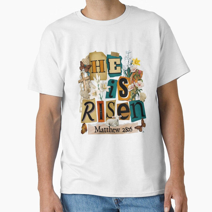 He Is Risen Collage Easter Matthew 28:6 by OlyvieArt