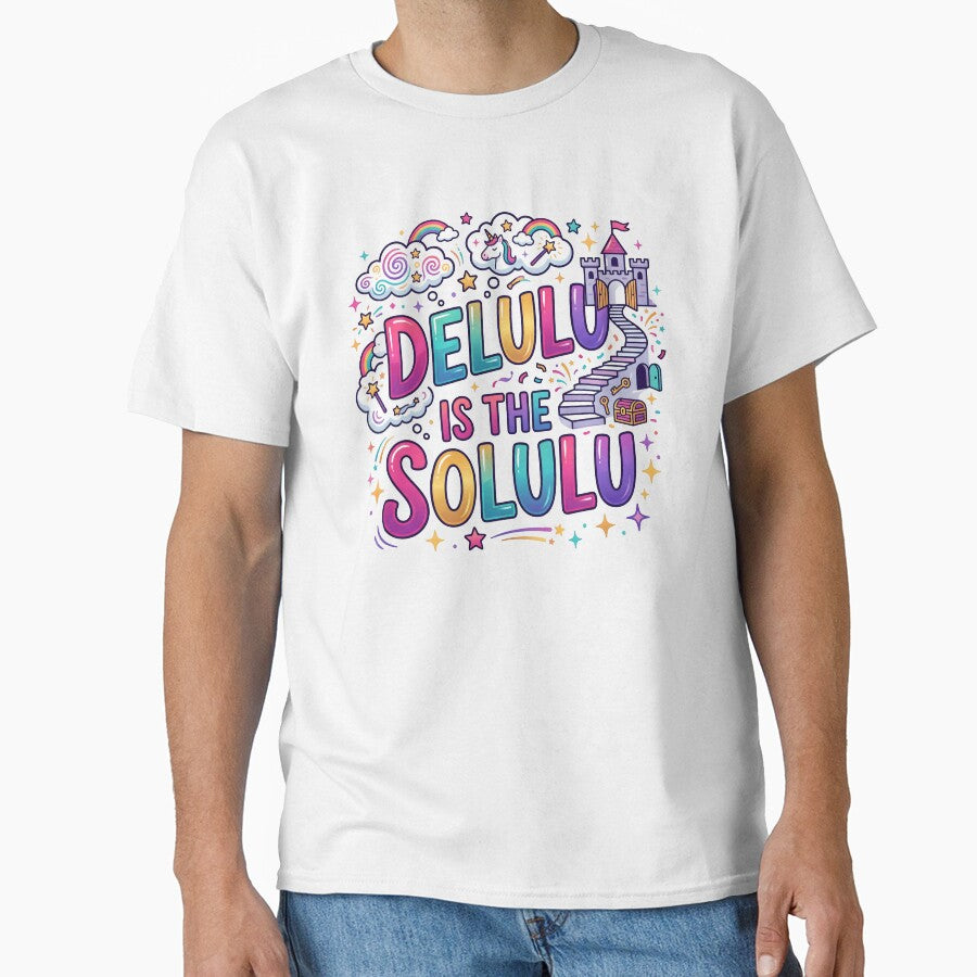 delulu, solulu, internet slang, funny quote, viral phrase, gen z humor by TrueArtVibes