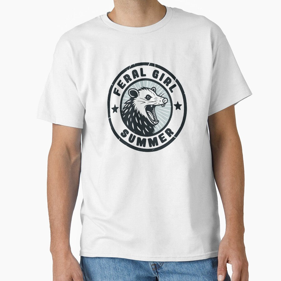 Vintage Feral Girl Summer - Funny Opossum by Scaryzz