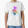 Vaporwave Art -Retro 1980s 1990s Relax Aesthetic Palm Trees Sunset Beach Surf by Hitagivapor