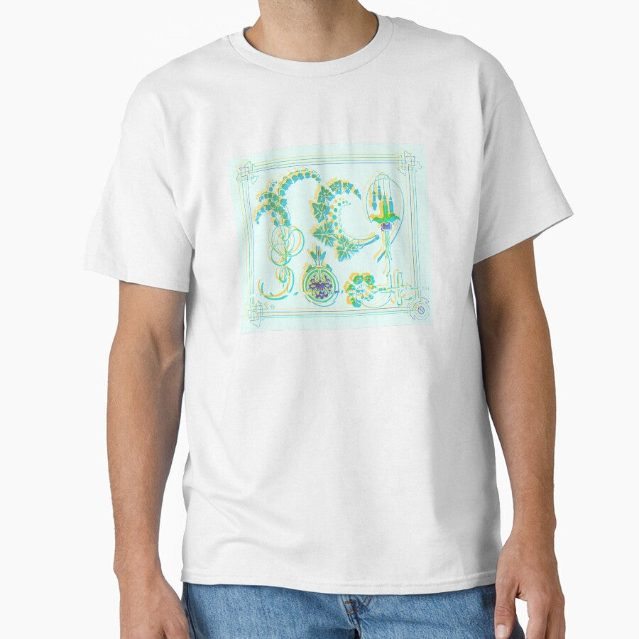Glitch Art Nouveau Magical Symbolism Green by BioDigital-Jazz