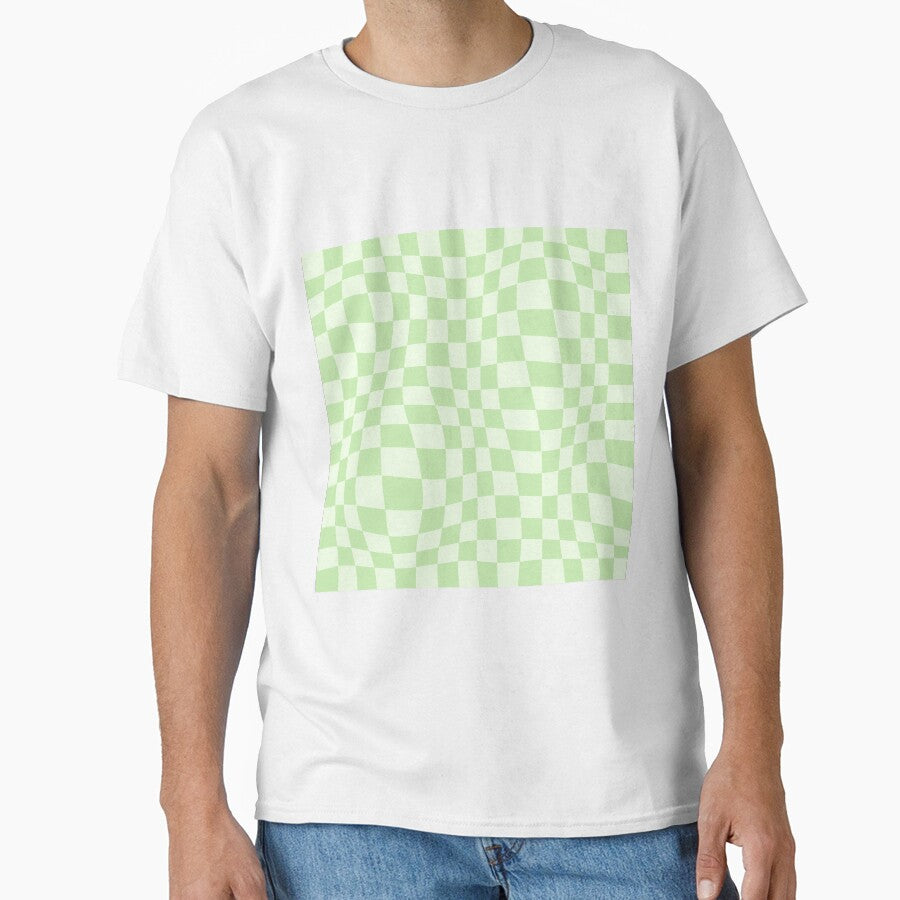 Y2K Danish Pastel Green Checkerboard Pattern by Sarah Eichert