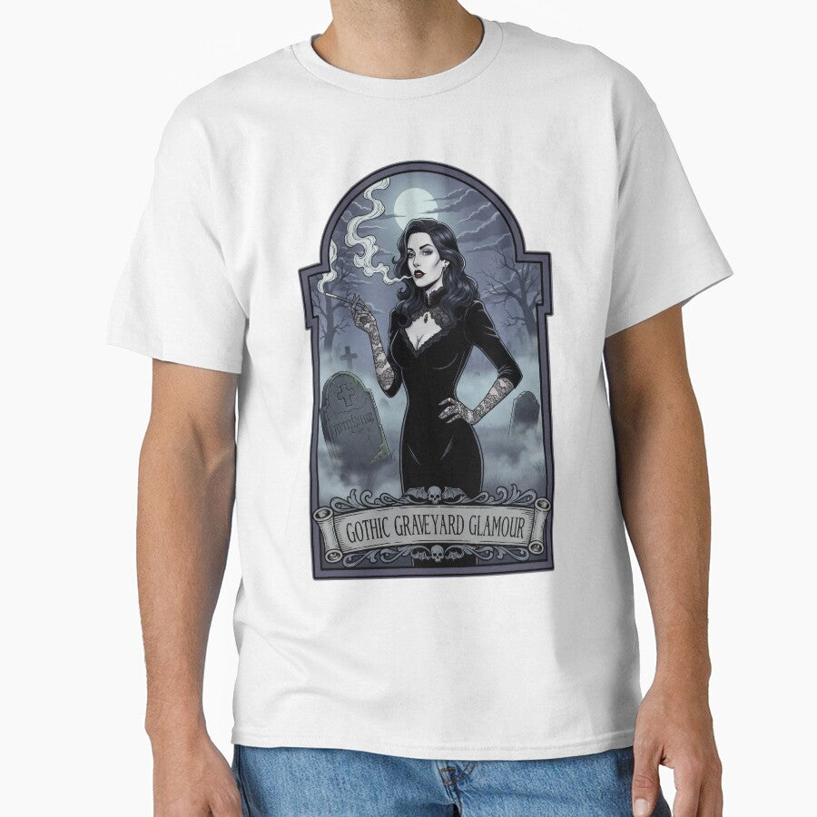 Gothic Graveyard Glamour – Elegant Dark Lady in Haunted Cemetery. by Spark2Seduction