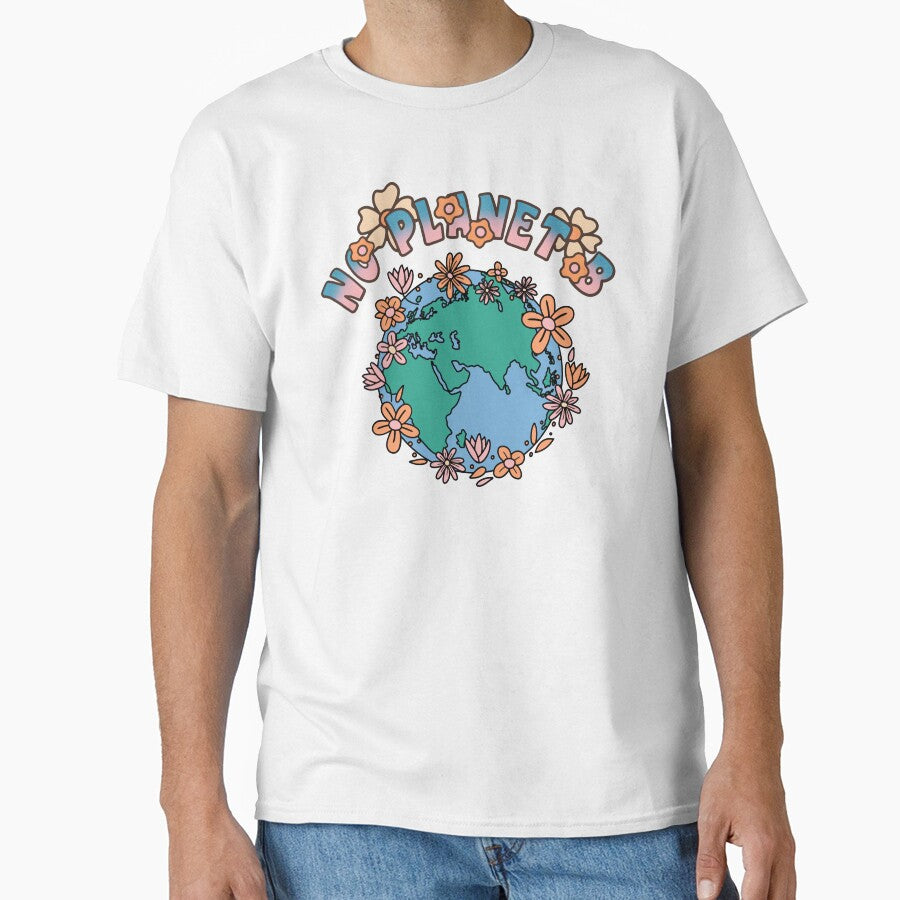 No Planet B Floral Vintage Boho Retro Style Environmental Earth Day Climate Activists Design by Viral-Style