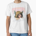 Vintage Angel in Clouds – Pastel Aesthetic Art Print by Heavenly-Cloudz