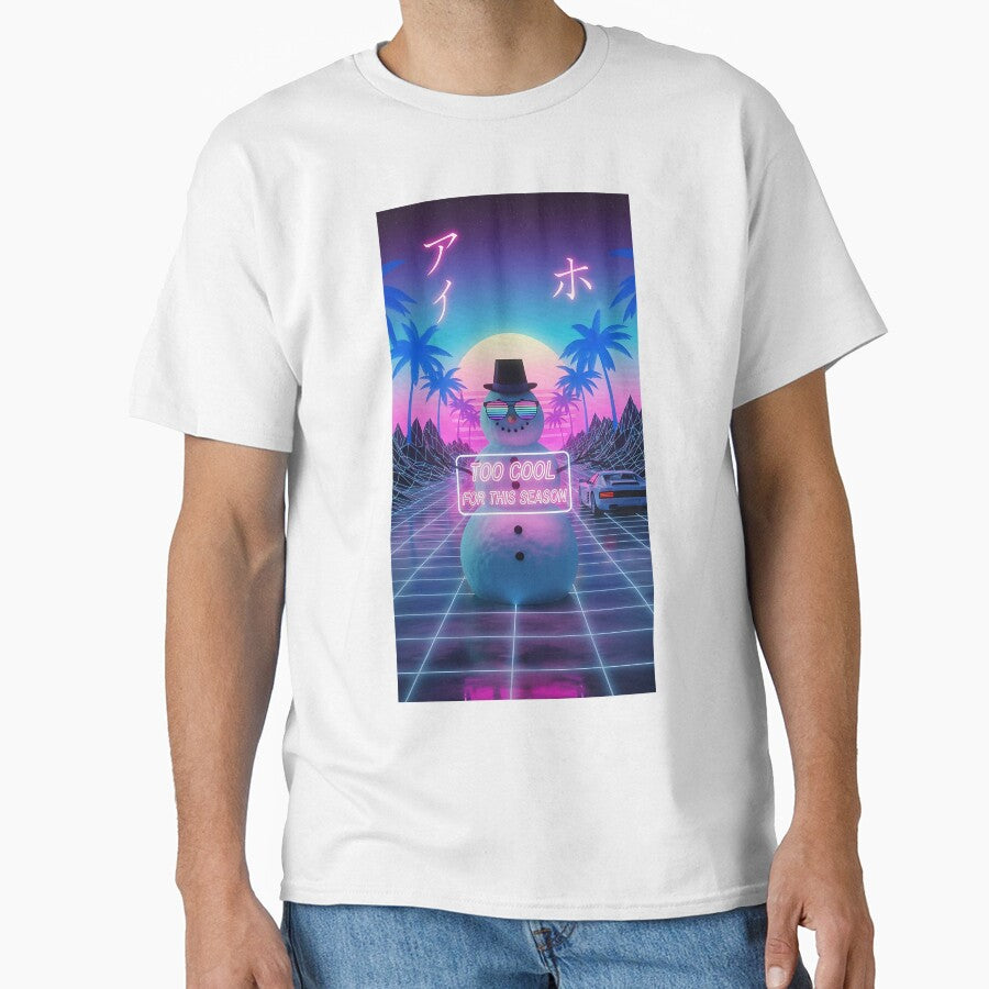 Vaporwave Snowman Too Cool by Itsheartshop