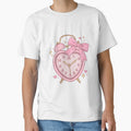 Coquette Pink Ribbon Heart Clock Soft Girl Aesthetic by HerTenderly