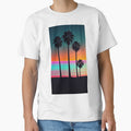 Neon Palm Trees | Sunsets & Neon Grid Lo-Fi Art by Esterlane