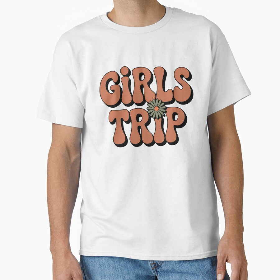 Retro Girls Trip - Groovy Daisy Vacation Design by DAMi STORE