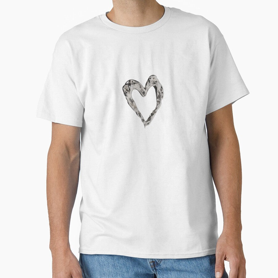 Y2K, Liquid Melting Chrome Heart by Soli14e
