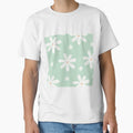 Y2K Danish Pastel Green Daisy Flower Pattern by Sarah Eichert