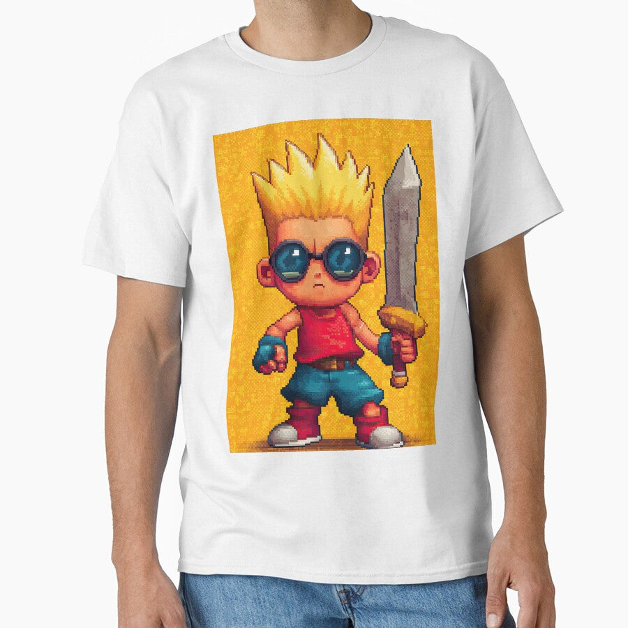 Pixel hero in retro inspired eight bit style by Piotrek0001