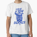 Feral Summer Girl Cat Blue by KloverDesigns
