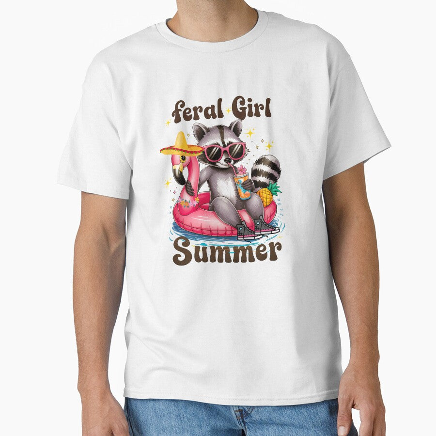 Feral Girl Summer Racoon Party time by WHDProduction45