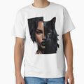 Shadow Self – Intuitive Woman and Black Cat Duality Art by NUVYStudio