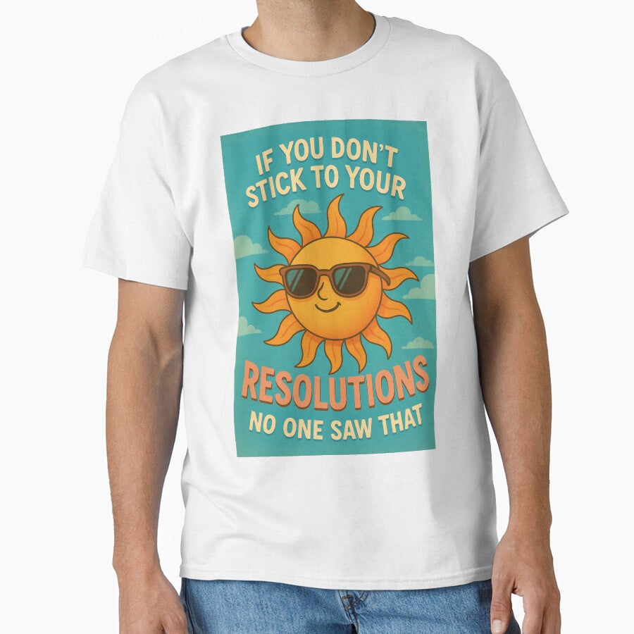 Playful New Year Resolution Greeting with Sunglasses Sun and Sky by Places On Earth