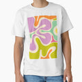 Smooth Contours Retro Modern Abstract Pattern Pastel Lavender Lime Orange Mint by kierkegaard