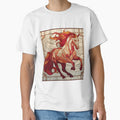 Stained Glass Inspired Lunar 2026 Red Fire Horse by GrinGalore