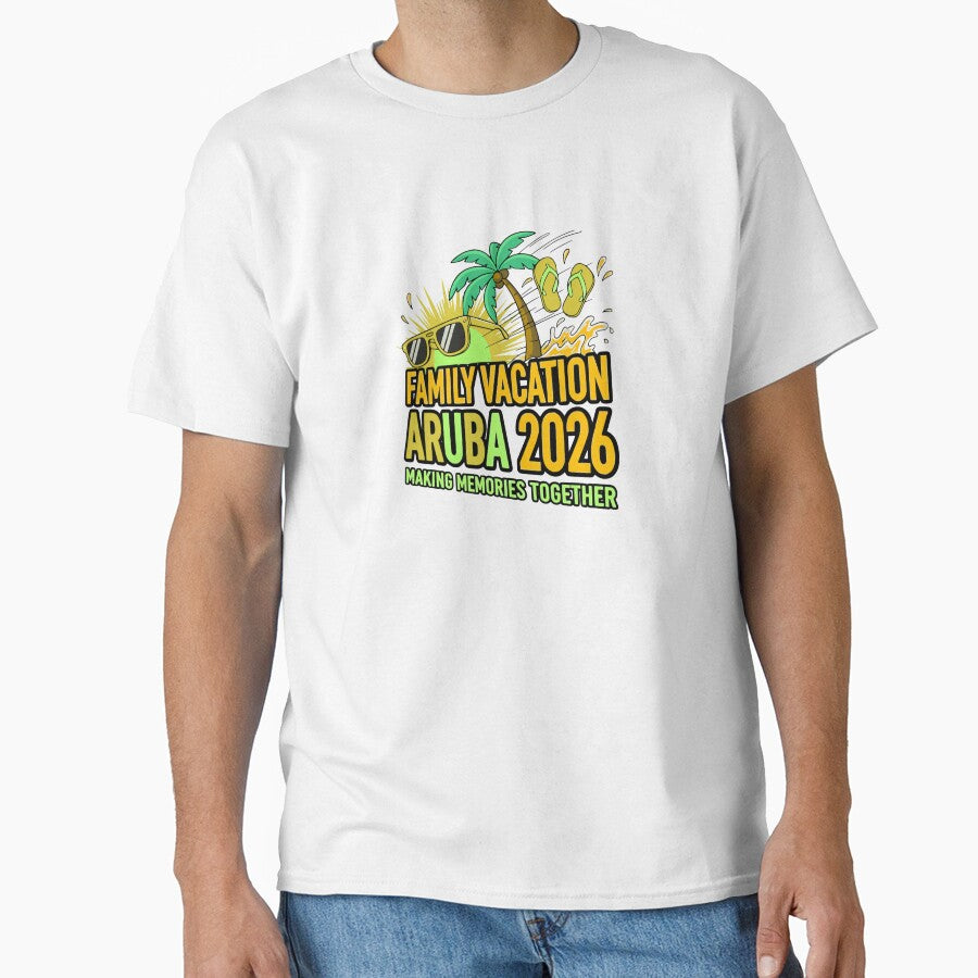 matching aruba family vacation 2026 tropical art by ArtDesignTp